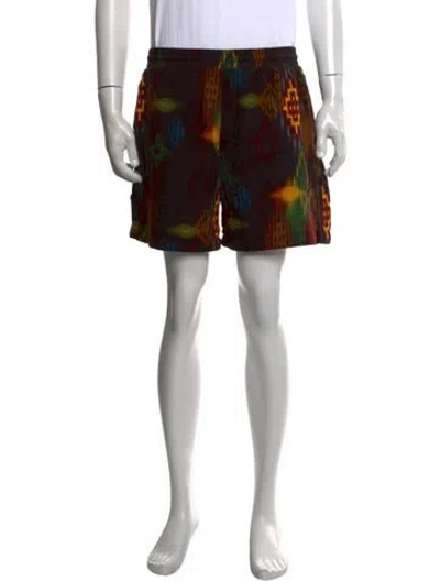 Pre-owned Aries Graphic Print Swim Trunks In Multicolor