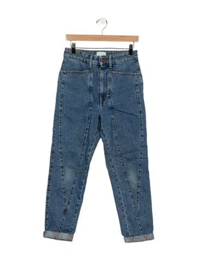 Pre-owned Aries High-rise Straight Leg Jeans In Blue