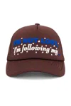Aries Im Not Lost Trucker Cap In Brown