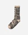 Aries J Adoro  Leopard Socks In Neutral