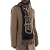 Aries Knitted Column Scarf In Black