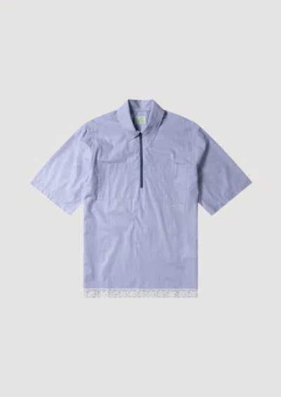 Aries Lace Trim D In Blue