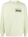 Aries Logo Crew-neck Sweatshirt In Grün