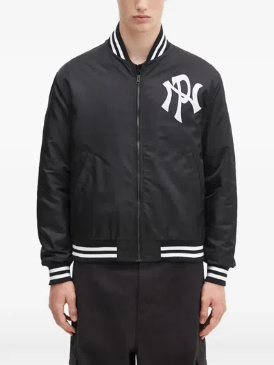 Aries Logo-detail Bomber Jacket In Black