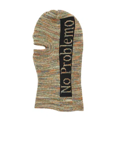 Aries Logo Intarsia Knitted Balaclavas In Multicolor