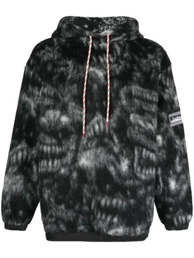 ARIES LOGO-PATCH DRAWSTRING HOODIE