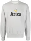 Aries Aye Duck Cotton Sweatshirt In Grau
