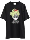 Aries Logo-print Cotton T-shirt In Black