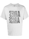 Aries Logo-print Cotton T-shirt In Grau