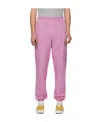 Aries Logo-print Cotton Track Pants In Pink