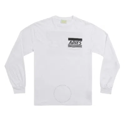 Aries Long Sleeve Credit Card Logo Print T-shirt In White