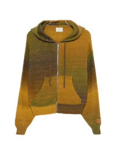 Aries Long-sleeve Hoodie Cardigan In Multi