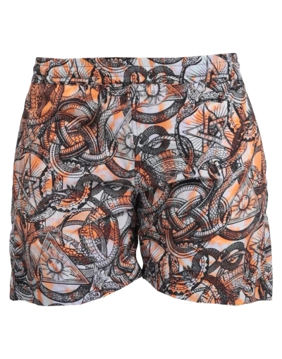 Aries Man Beach Shorts And Pants Orange Size Xl Polyamide, Elastane