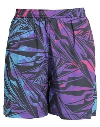 Aries Man Beach Shorts And Pants Purple Size L Polyamide, Elastane