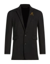 Aries Man Blazer Black Size S Polyester, Virgin Wool, Elastane In Black