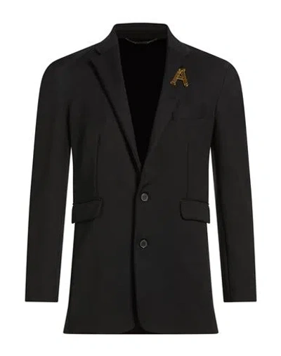 Aries Man Blazer Black Size S Polyester, Virgin Wool, Elastane