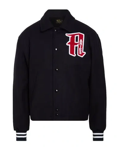 Aries Man Jacket Midnight Blue Size L Wool, Nylon