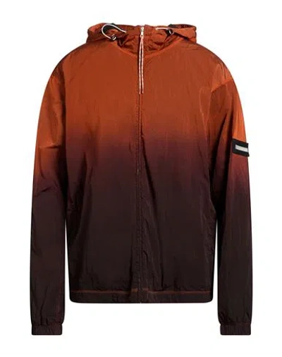 Aries Man Jacket Orange Size L Polyamide In Brown