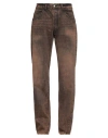Aries Man Jeans Brown Size 34 Cotton In Brown