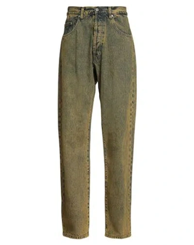 Aries Man Jeans Mustard Size 31 Cotton In Green