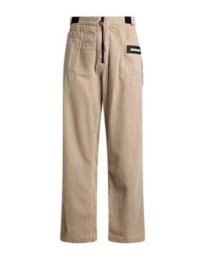 Aries Man Pants Beige Size 34 Cotton In Gold