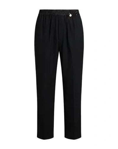 Aries Man Pants Black Size 34 Polyester, Virgin Wool, Elastane