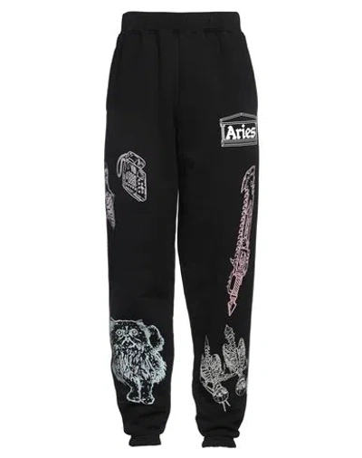 Aries Man Pants Black Size Xs Cotton