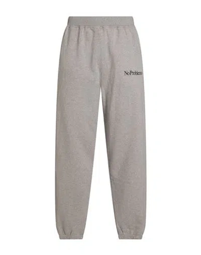 Aries Man Pants Light Grey Size L Cotton In Gray