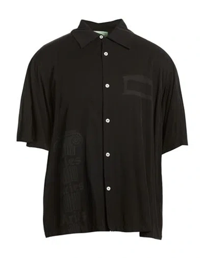 Aries Man Shirt Black Size L Viscose
