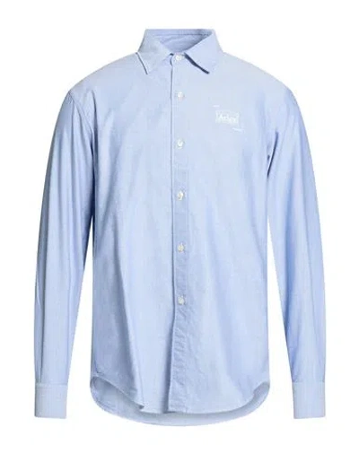 Aries Man Shirt Light Blue Size L Cotton