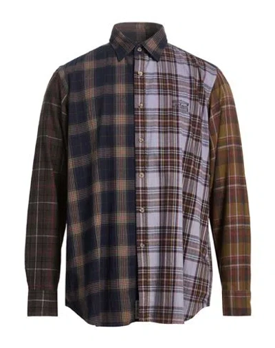 Aries Man Shirt Purple Size L Cotton In Multi