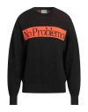 Aries Man Sweater Black Size Xl Recycled Polyester In Black