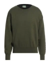 Aries Man Sweater Military Green Size Xl Organic Cotton In Green
