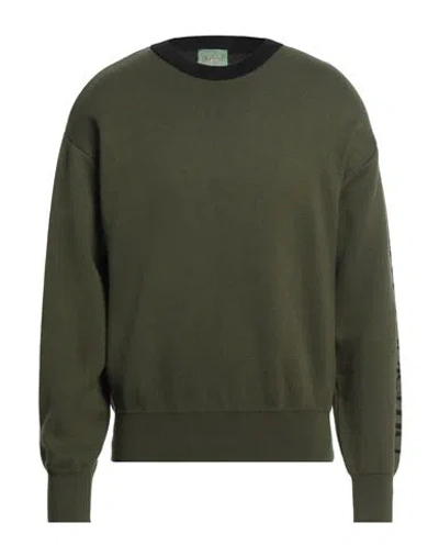 Aries Man Sweater Military Green Size Xl Organic Cotton