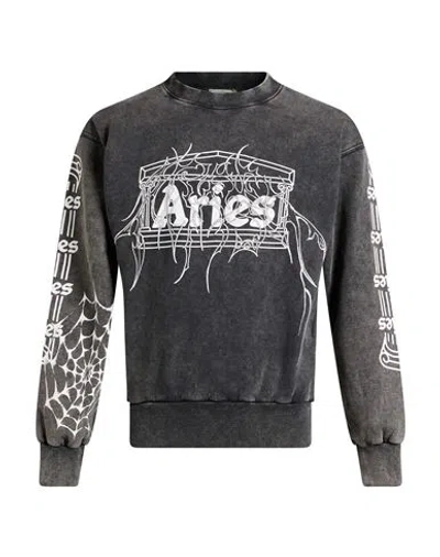 Aries Man Sweatshirt Black Size L Cotton