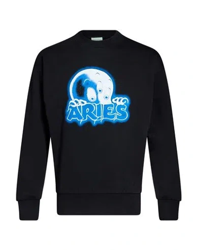 Aries Man Sweatshirt Black Size L Cotton