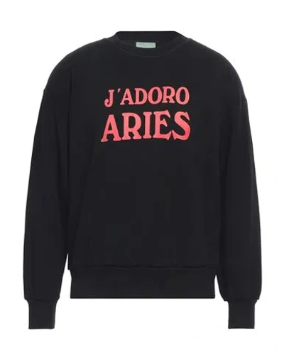 Aries Man Sweatshirt Black Size Xl Cotton