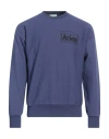 Aries Man Sweatshirt Blue Size M Cotton In Blue
