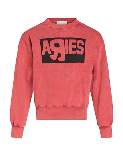 Aries Man Sweatshirt Brick Size M Cotton In Red