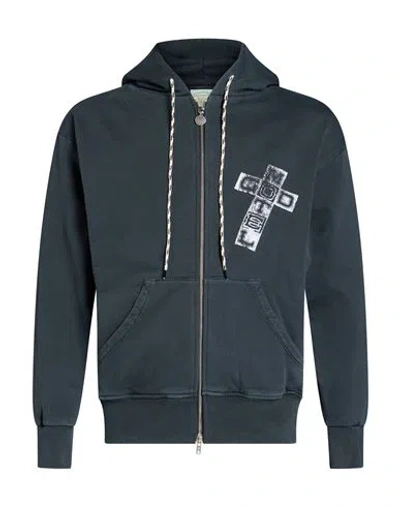 Aries Man Sweatshirt Charcoal Size L Cotton In Blue