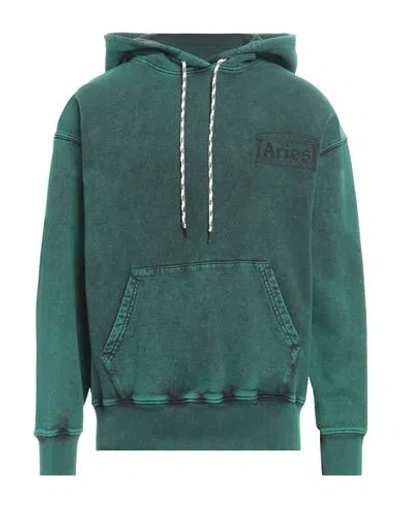 Aries Man Sweatshirt Dark Green Size M Cotton