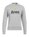 Aries Aye Duck Cotton Sweatshirt In Grey