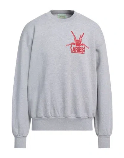 Aries Man Sweatshirt Light Grey Size L Cotton