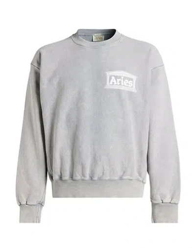 Aries Man Sweatshirt Light Grey Size L Cotton In Gray