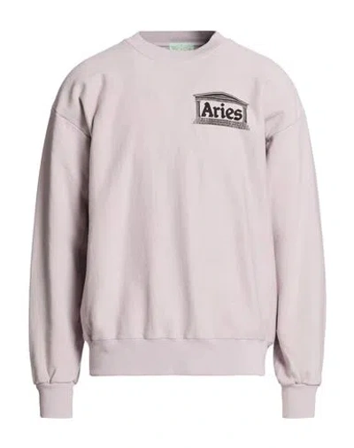 Aries Man Sweatshirt Lilac Size L Cotton In Pink