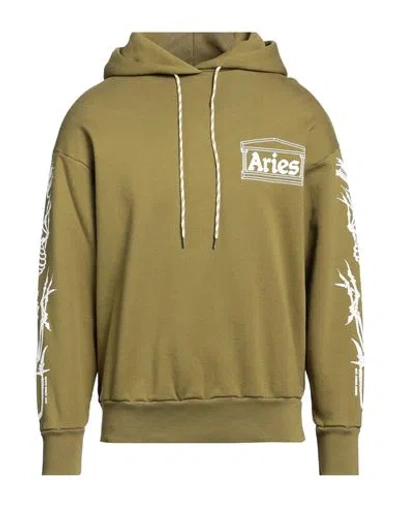 Aries Man Sweatshirt Military Green Size M Cotton