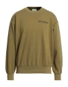 Aries Man Sweatshirt Military Green Size L Cotton In Green