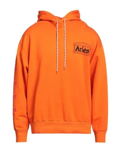 Aries Man Sweatshirt Orange Size L Cotton