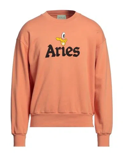 Aries Man Sweatshirt Orange Size L Cotton