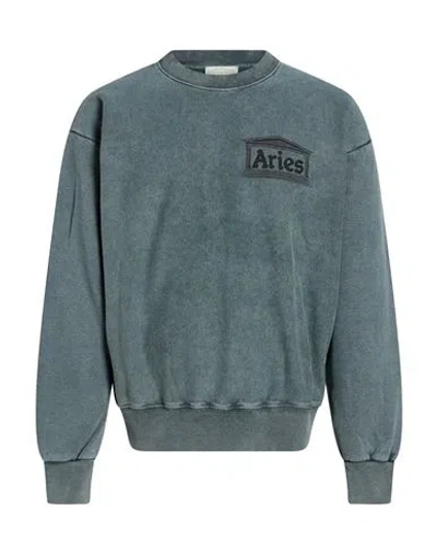 Aries Man Sweatshirt Slate Blue Size L Cotton